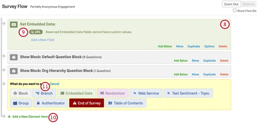 adding an embedded data for Q_URL at the top of the survey flow