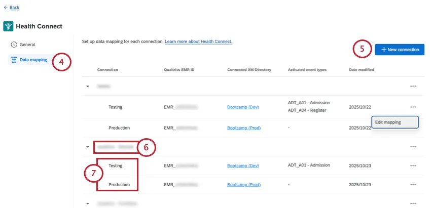 la page principale de lextension, avec une option de mappage à gauche