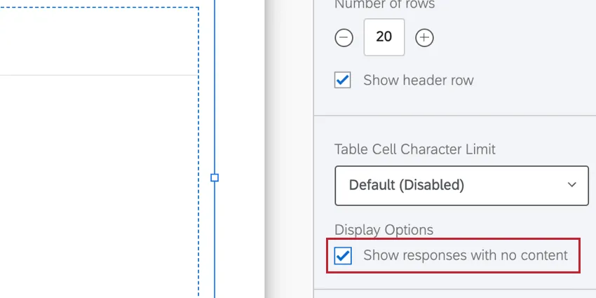 choosing to hide empty cells