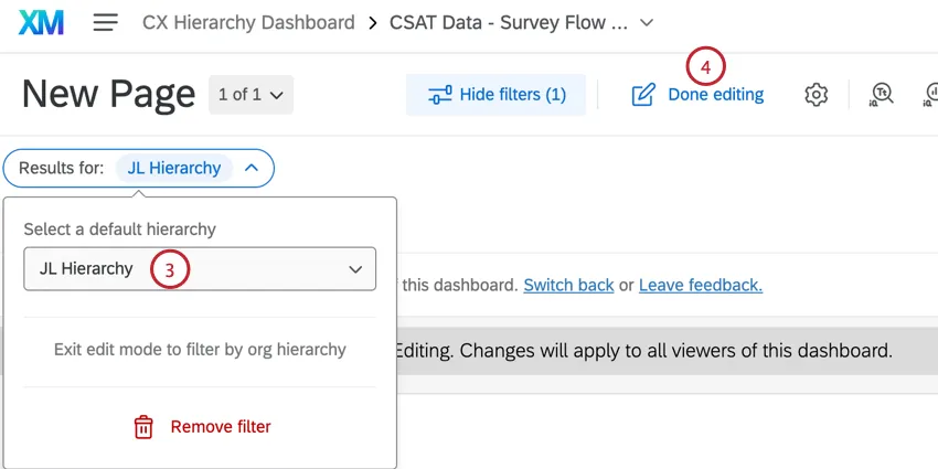 adding an org hierarchy filter
