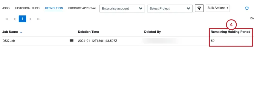 reviewing the remaining holding period