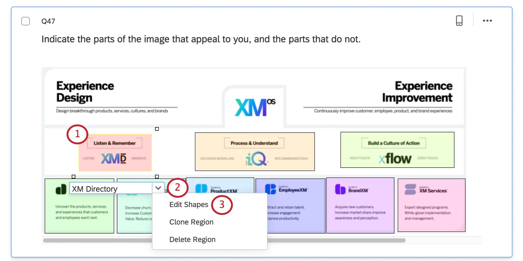 Facendo clic sul menu a tendina sotto una regione