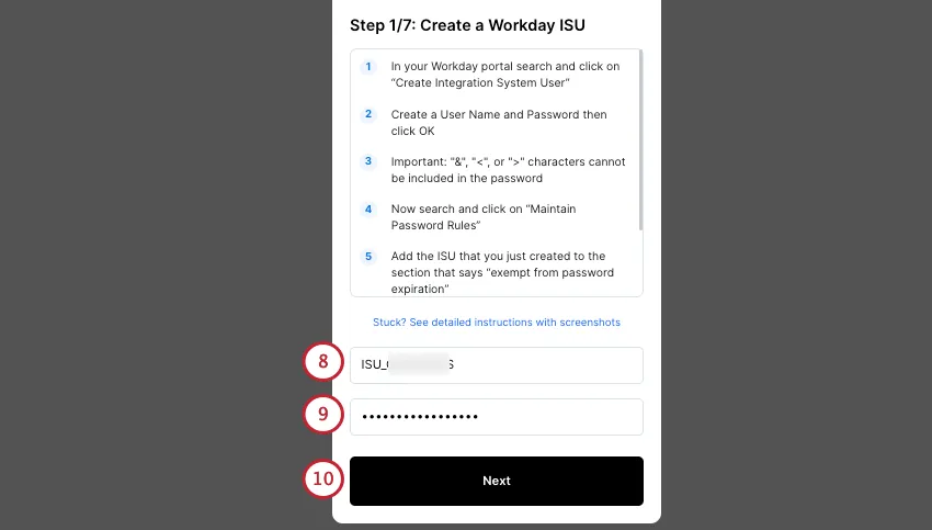 inserire lISU e la password