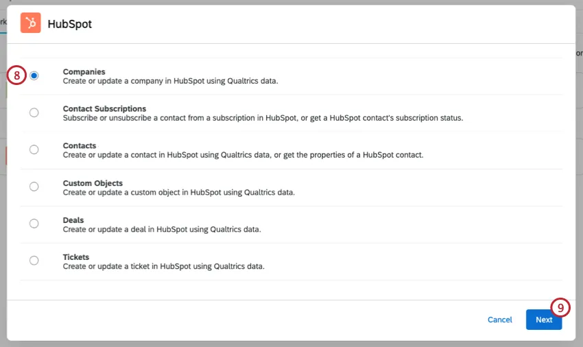 choosing the type of hubspot task to use
