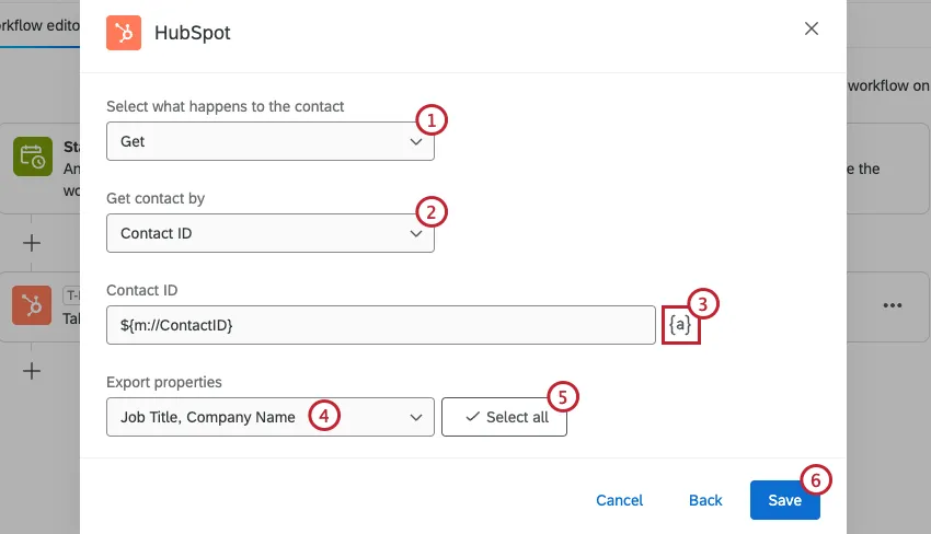 getting the properties of a contact