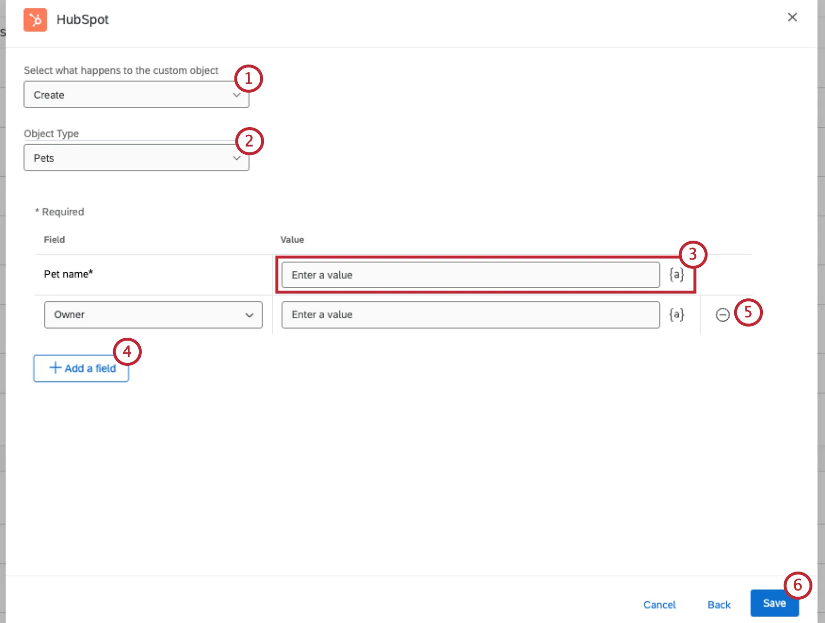 Configurar una tarea de objeto personalizada