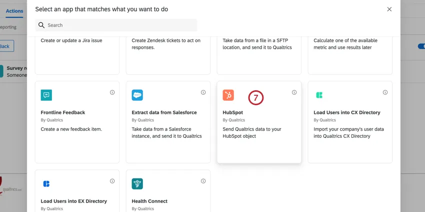 selecionando a tarefa do hubspot