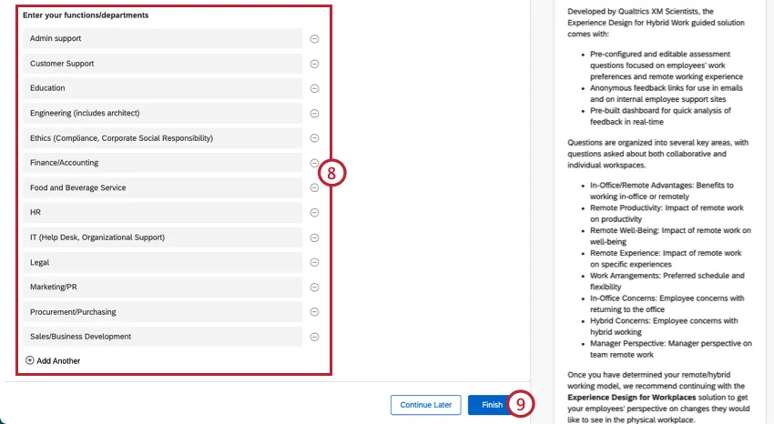 Saisissez vos départements pour personnaliser votre solution XM