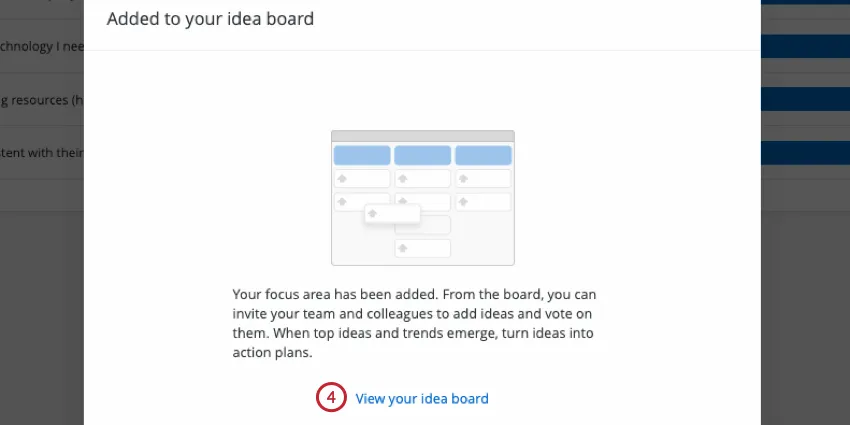 haciendo clic para ver tu tablero de ideas