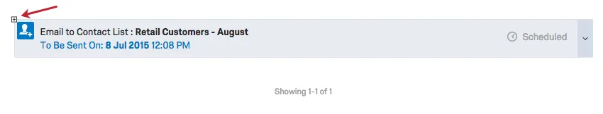 Tiny plus sign to the upper-left of an email distribution