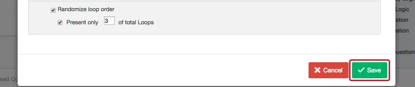 Save button on lower-right
