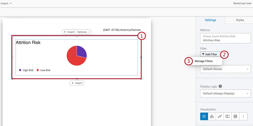 imagen del botón Agregar Filtro para filtrar una visualización completa.