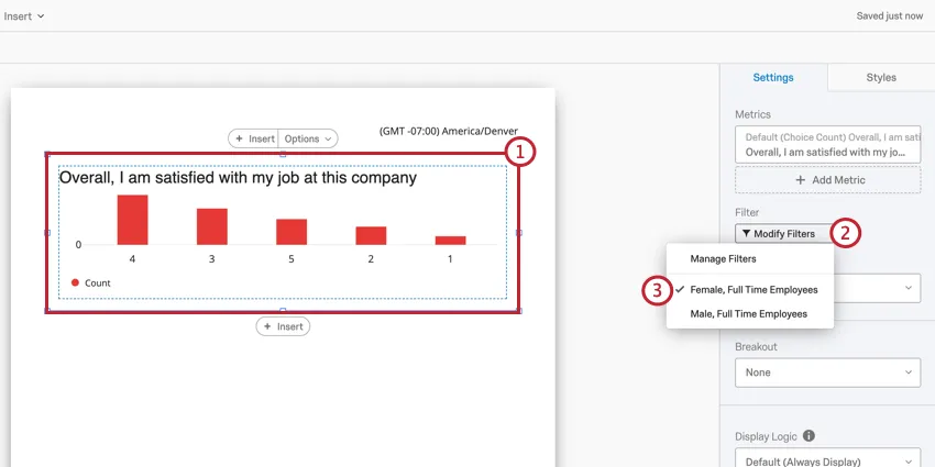 image of selecting a saved filter