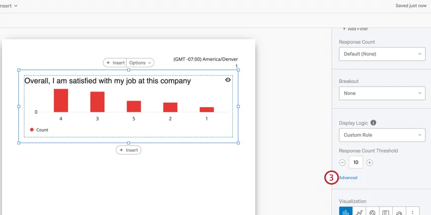 image of the advanced option for creating advanced display logic