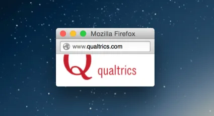 Small Pop under with nothing but the Qualtrics logo