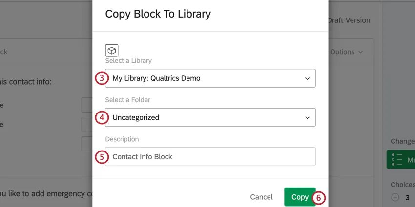 copying a block to the library
