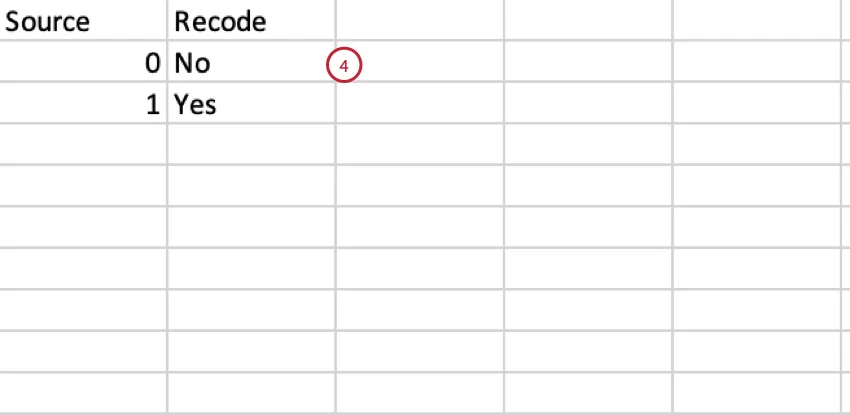 adding recode values to the csv file