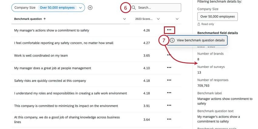 searching and viewing benchmarks