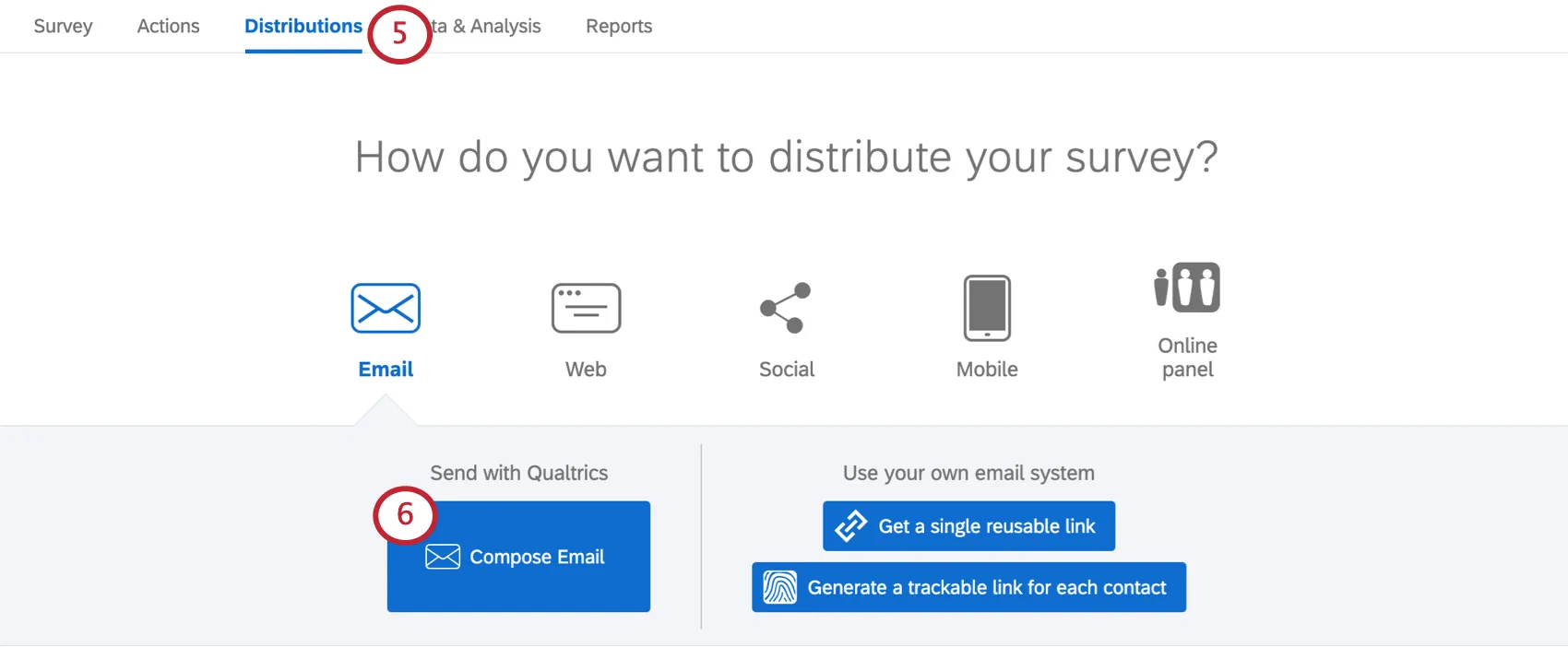 Email option in distributions tab