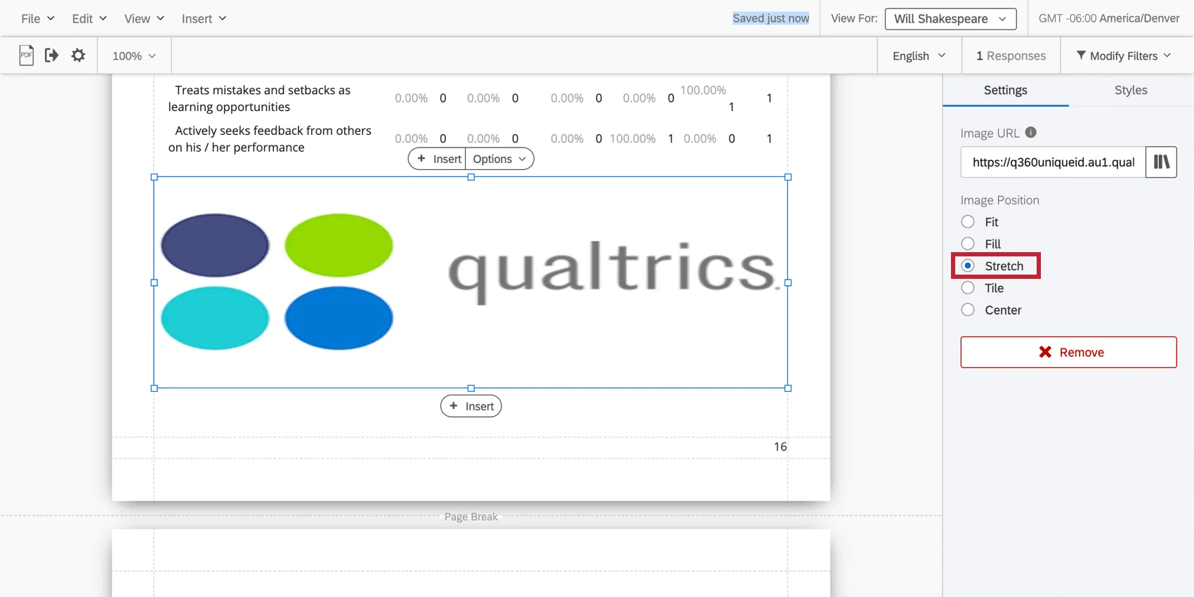 Das Bild wird gestreckt.
