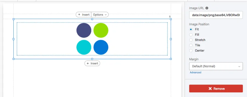 Inserting an image from the library