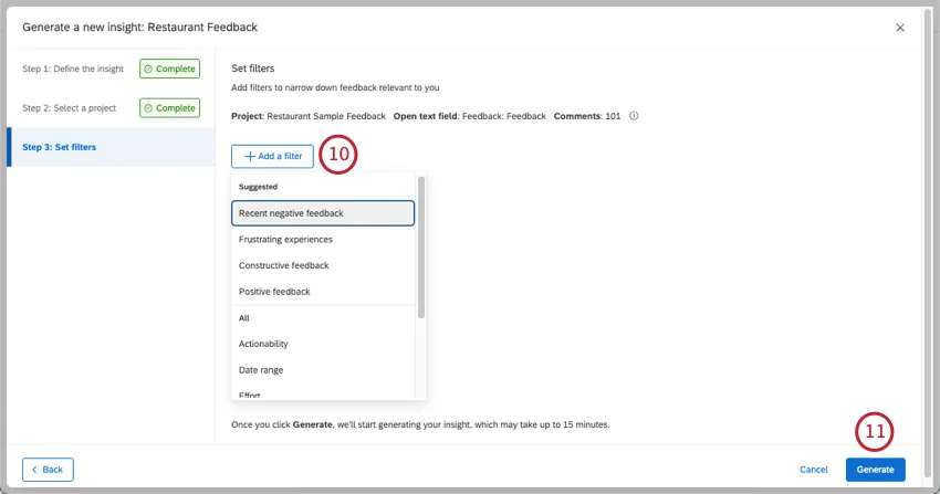 Adicionar um filtro e gerar o insight