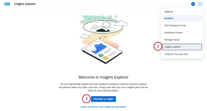 Insights Explorer-Seite