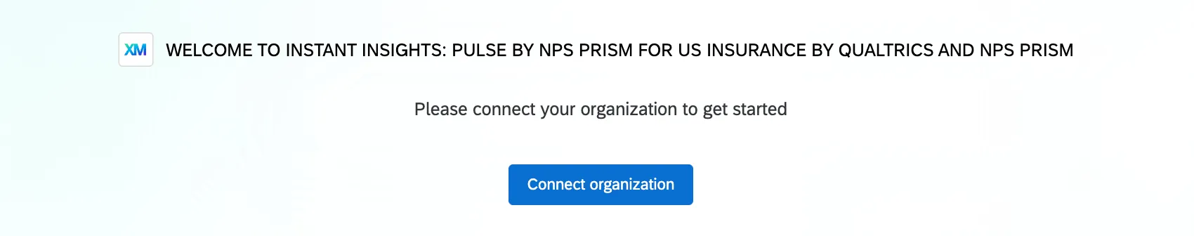 "connect organization" button