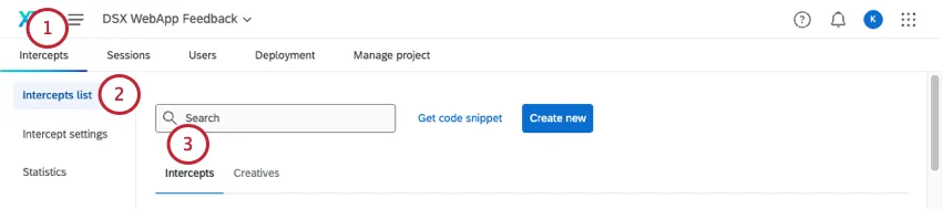 schermata di navigazione su intercettazioni, poi lista intercettazioni, poi intercettazioni