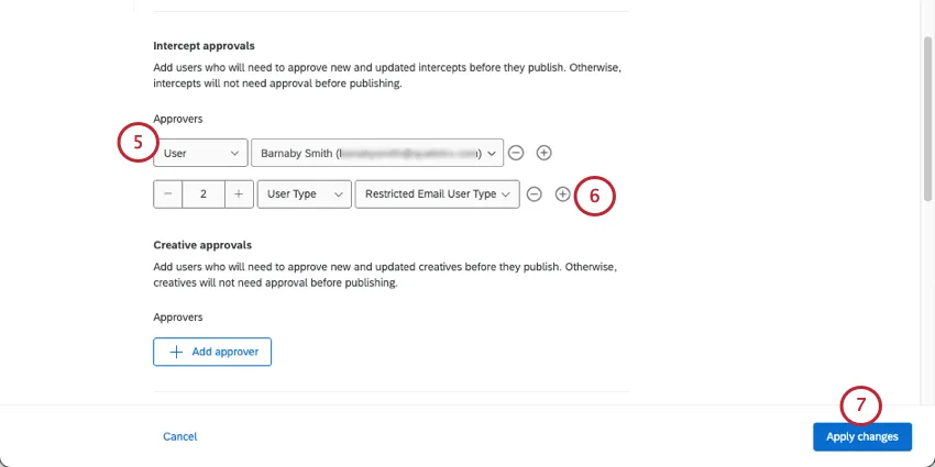 configuring approvals