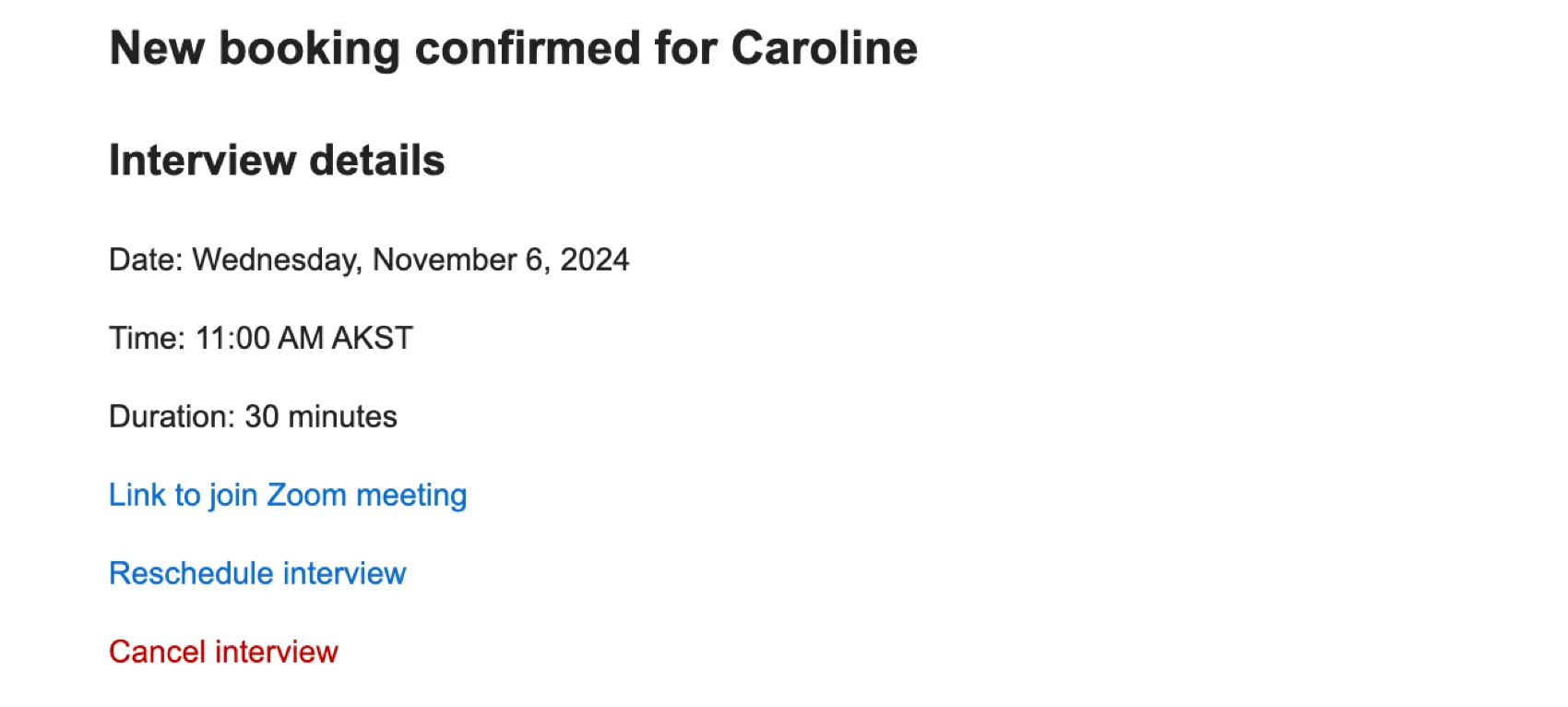 detalles de confirmación de la reserva