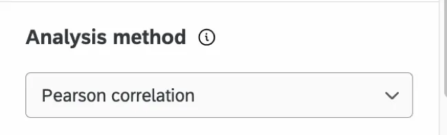 Auswählen der Analysemethode in einem Widget
