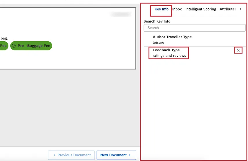 Key Info: Star items in the Attributes, Enrichments and Topics other tabs to see them appear here