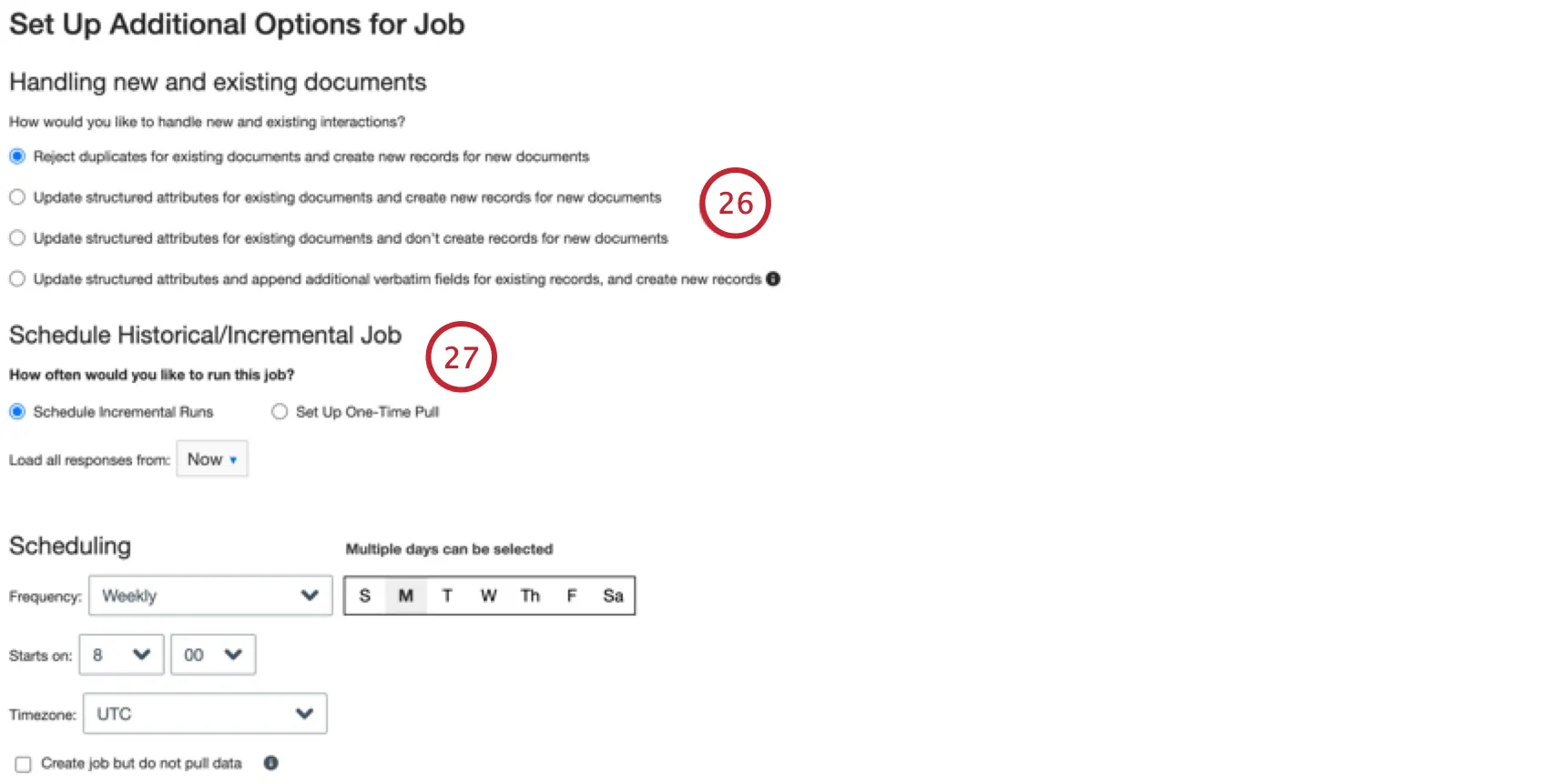 setting up additional options