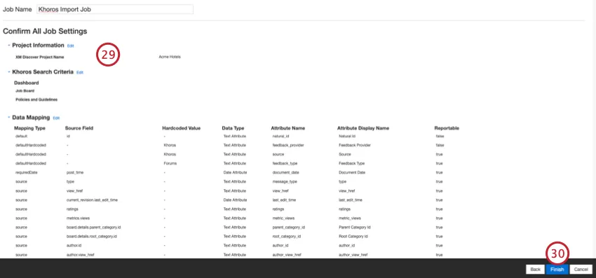 reviewing the connector set up