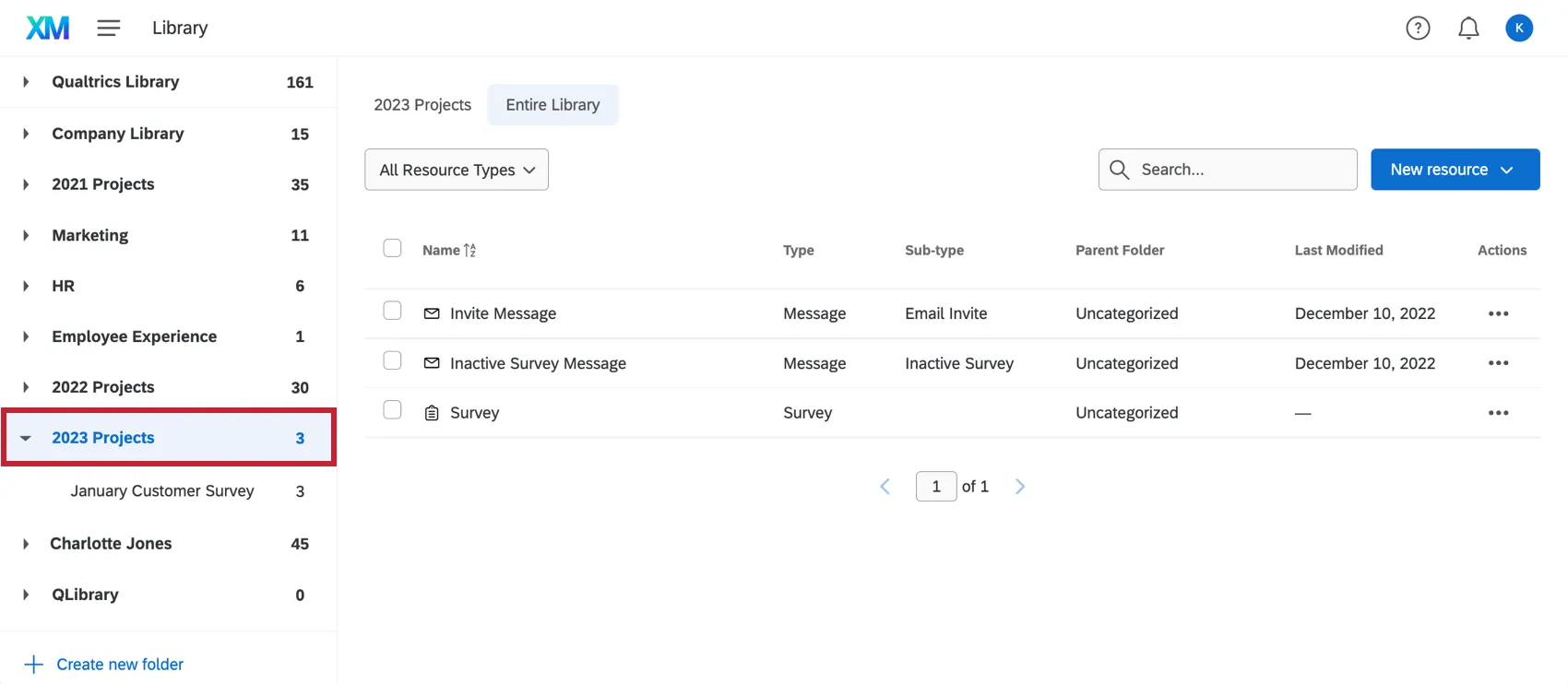 selecting a library from the available group libraries