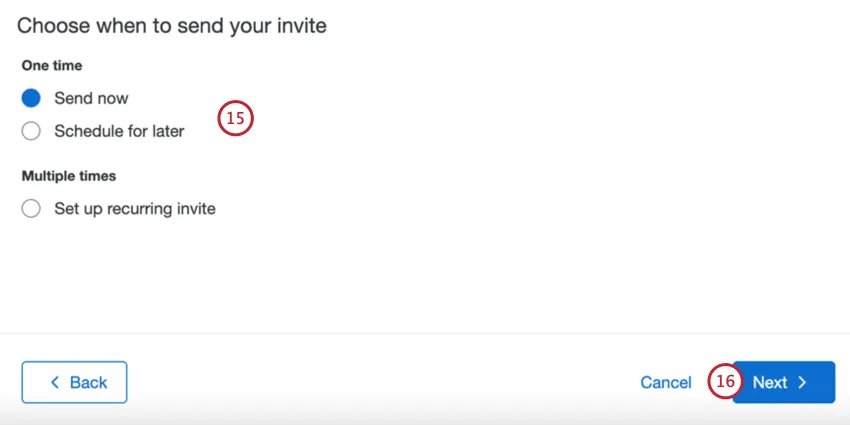 escolher o cronograma do e-mail