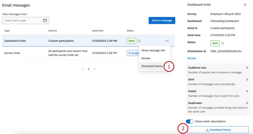 clicar no histórico de downloads