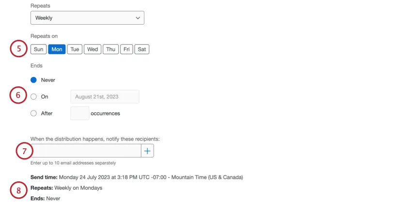 choisir la date de fin de lautomatisation