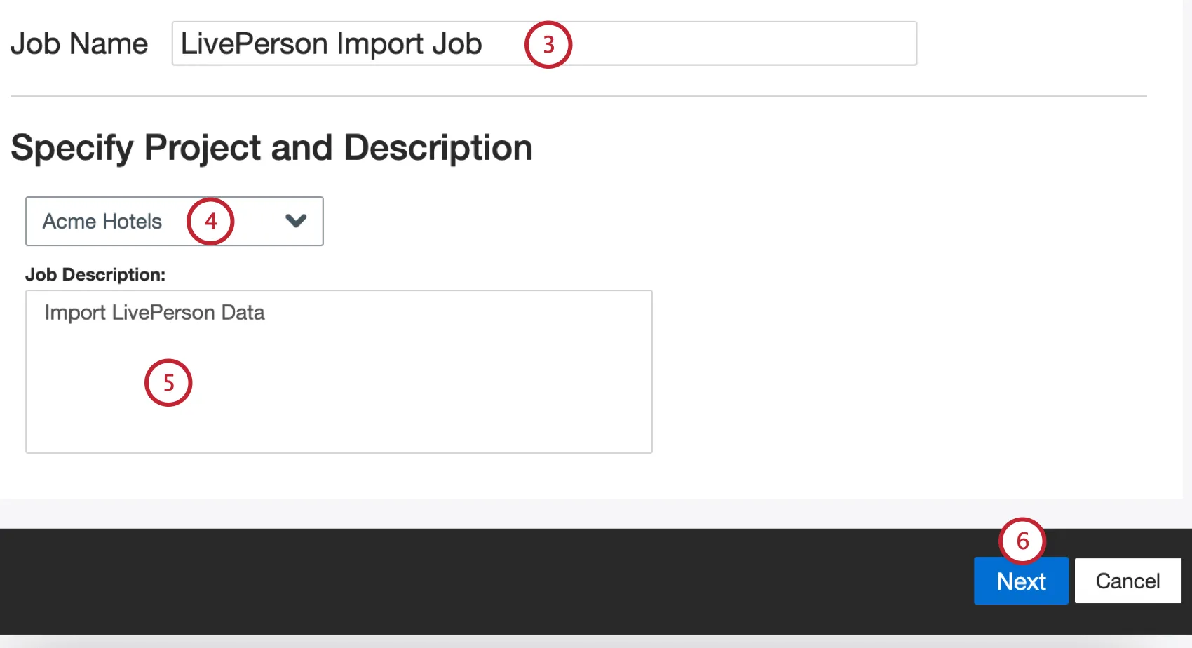 Benennen und Beschreiben des Jobs