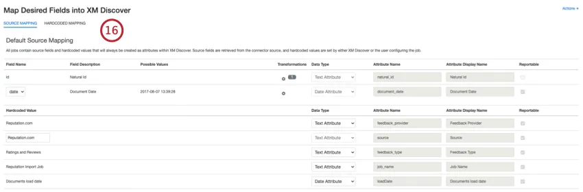 viewing data mappings for fields