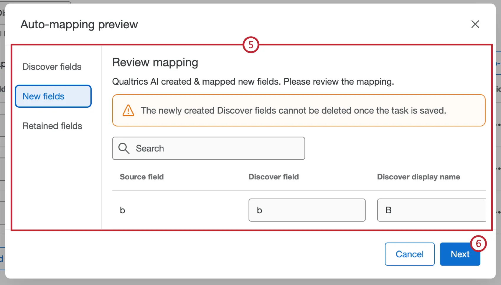 reviewing auto-mapping