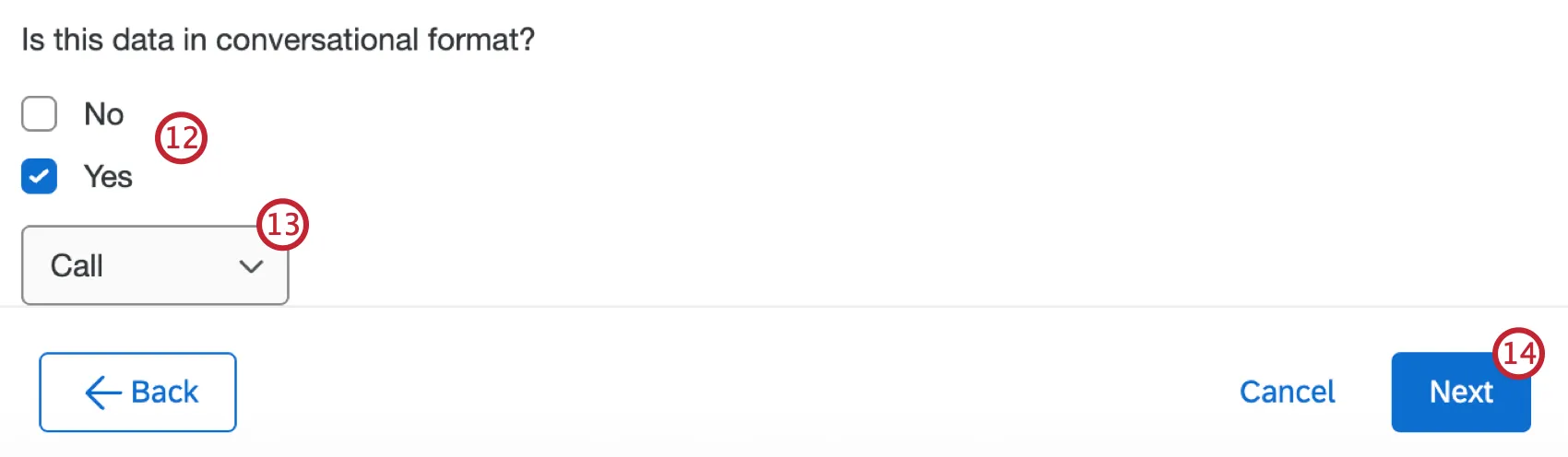 configuring conversational data