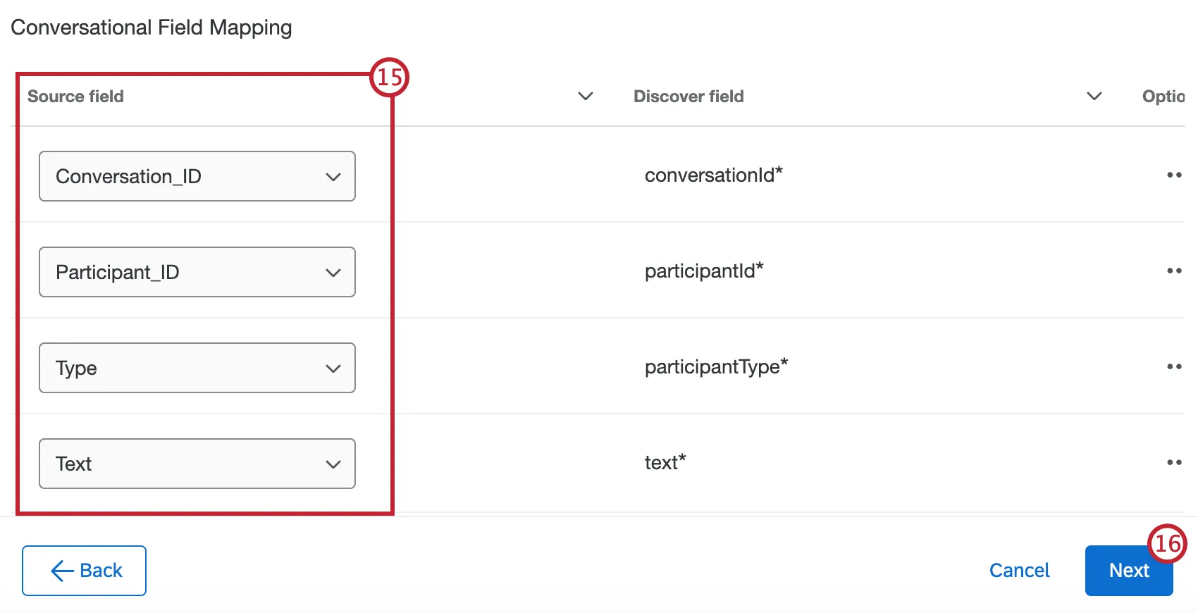 mapping conversational fields