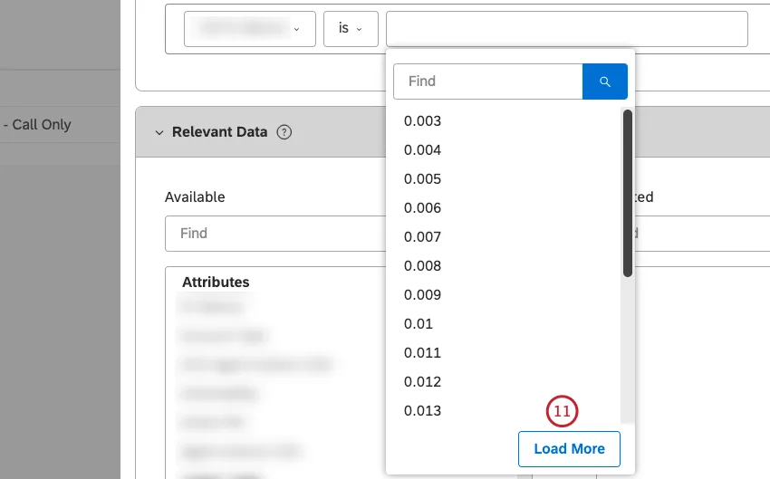 Click Load More to show the next 20 values