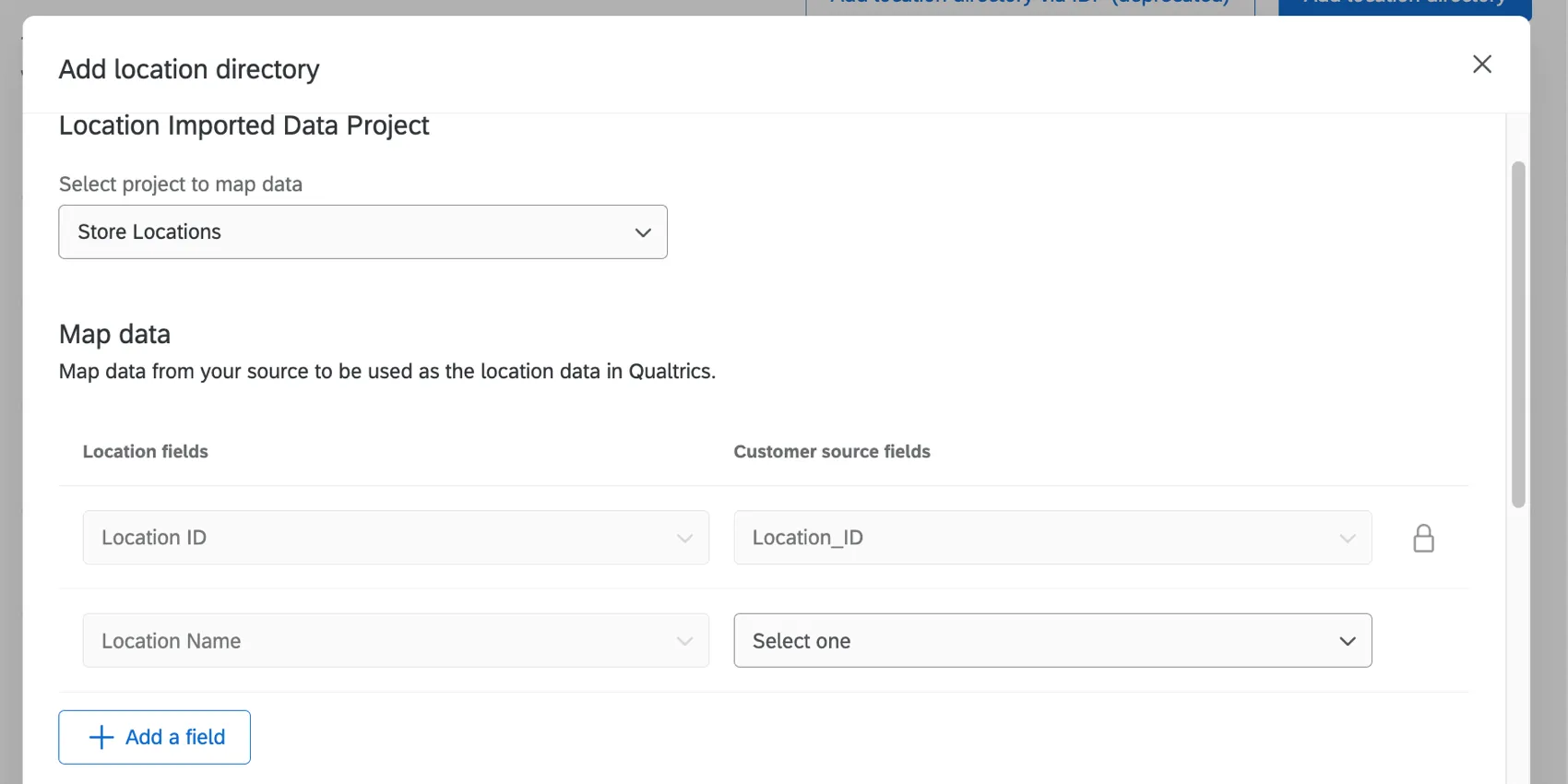 une nouvelle fenêtre dans laquelle vous pouvez définir les champs