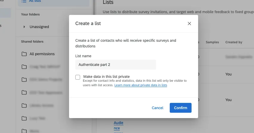 Creando una lista de distribución authenticate parte dos