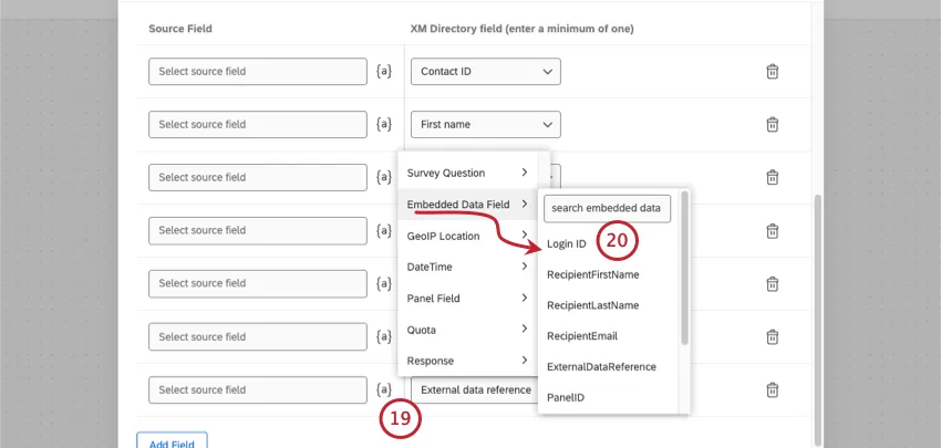 faire correspondre lidentifiant de connexion à lidentifiant de référence externe