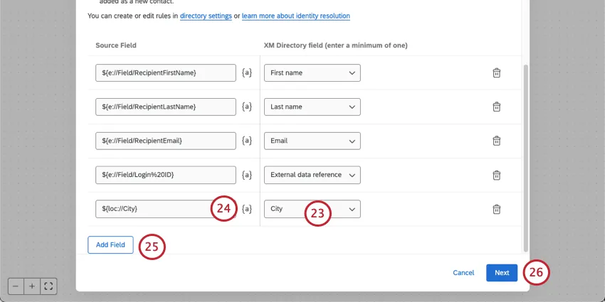 añadiendo un campo de ciudad