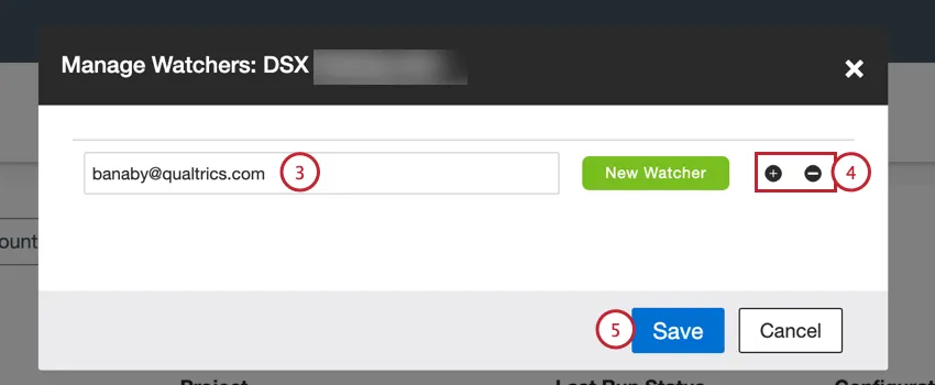 entering emails to add new watchers